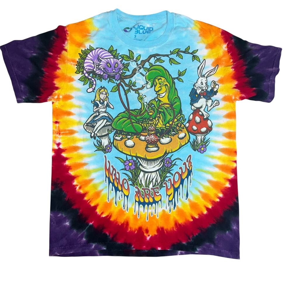 Liquid Blue Alice In Wonderland Mad Hatter Tie dye AOP Tie Dye T-Shirt Men's SM